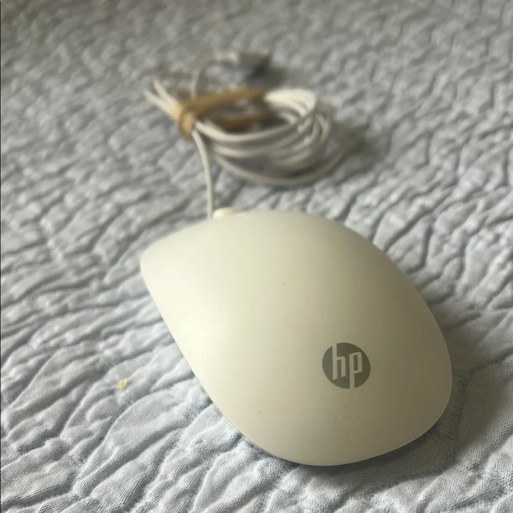 HP White Wired Keyboard and Mouse Combo
